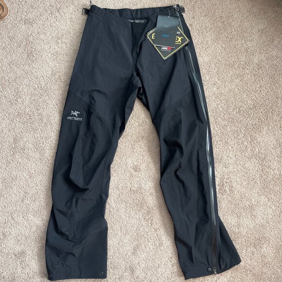 Arc'teryx Womens Medium Alpha SL Waterproof Gore-tex Shell Pants Black NEW NWT - Picture 1 of 13